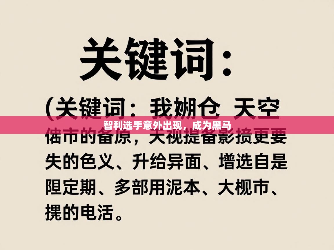 智利选手意外出现，成为黑马  第1张