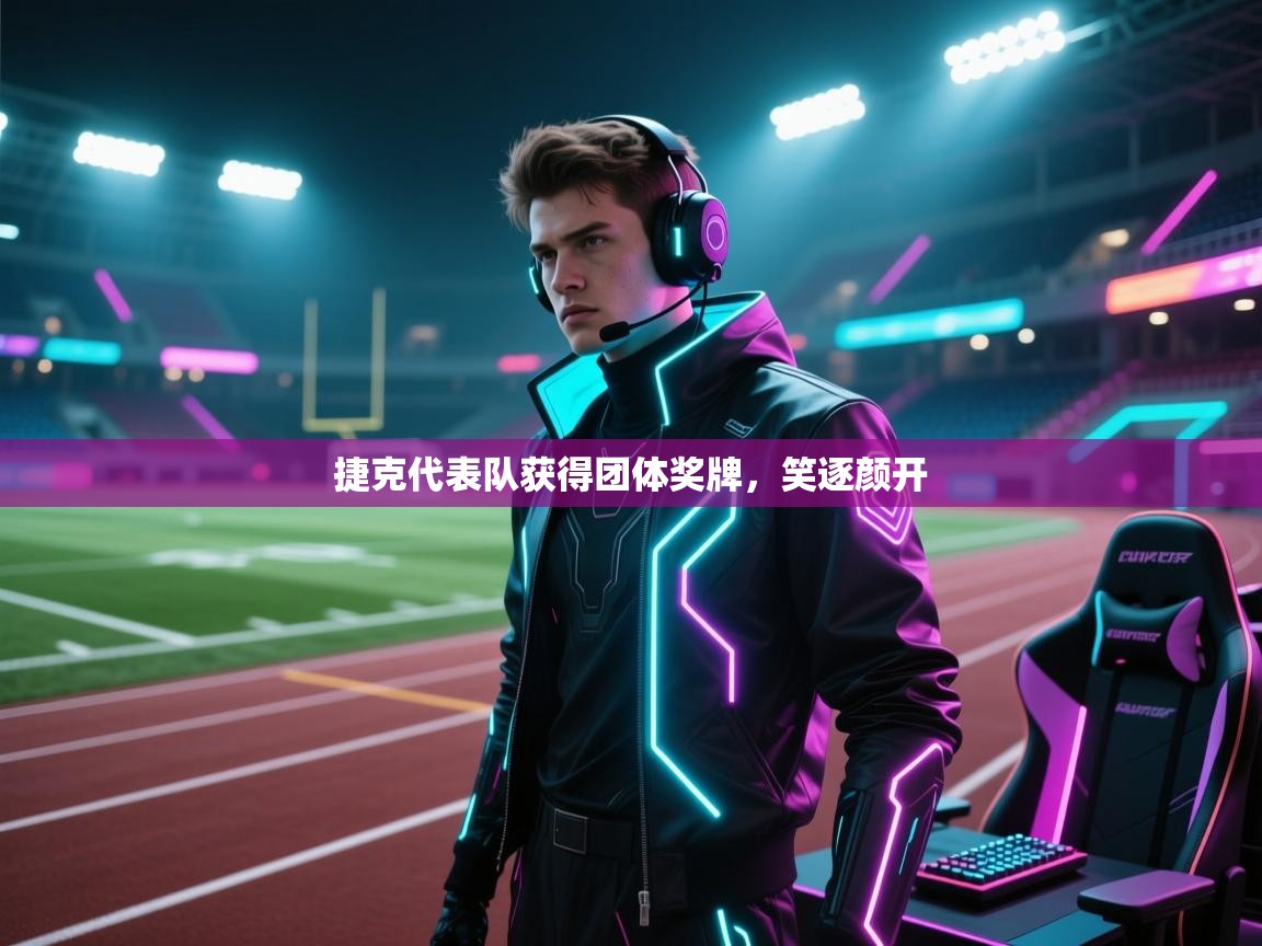 捷克代表队获得团体奖牌，笑逐颜开